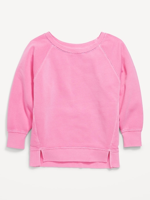 Image number 2 showing, Oversized Long-Sleeve Tunic Sweatshirt for Girls