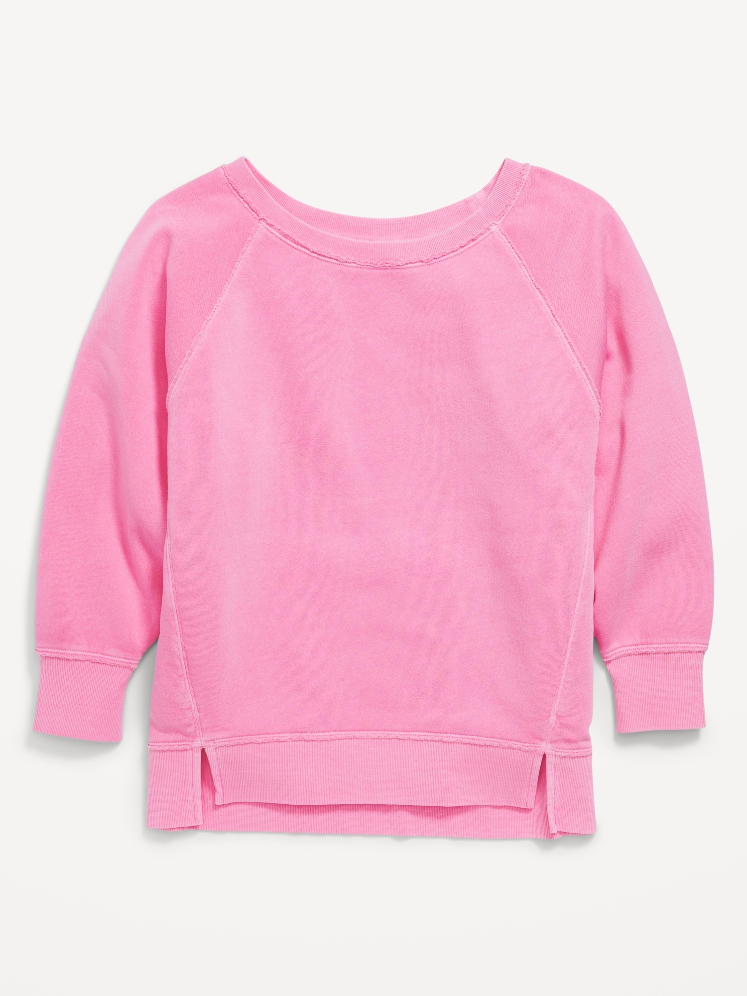 Oversized Long-Sleeve Tunic Sweatshirt for Girls