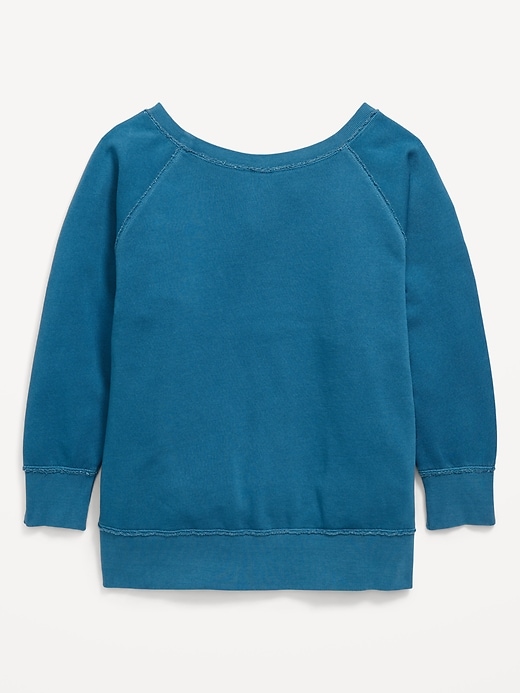 Image number 4 showing, Oversized Long-Sleeve Tunic Sweatshirt for Girls