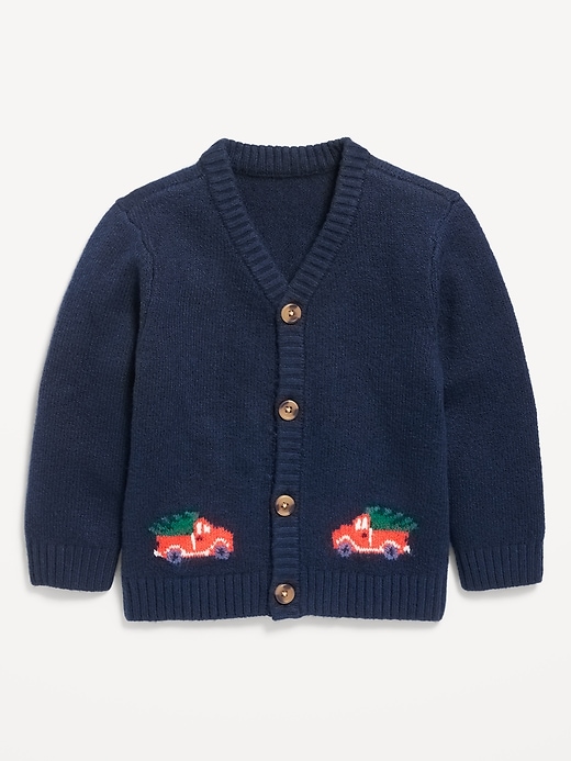 Image number 2 showing, SoSoft Oversized Cardigan Sweater for Toddler Boys