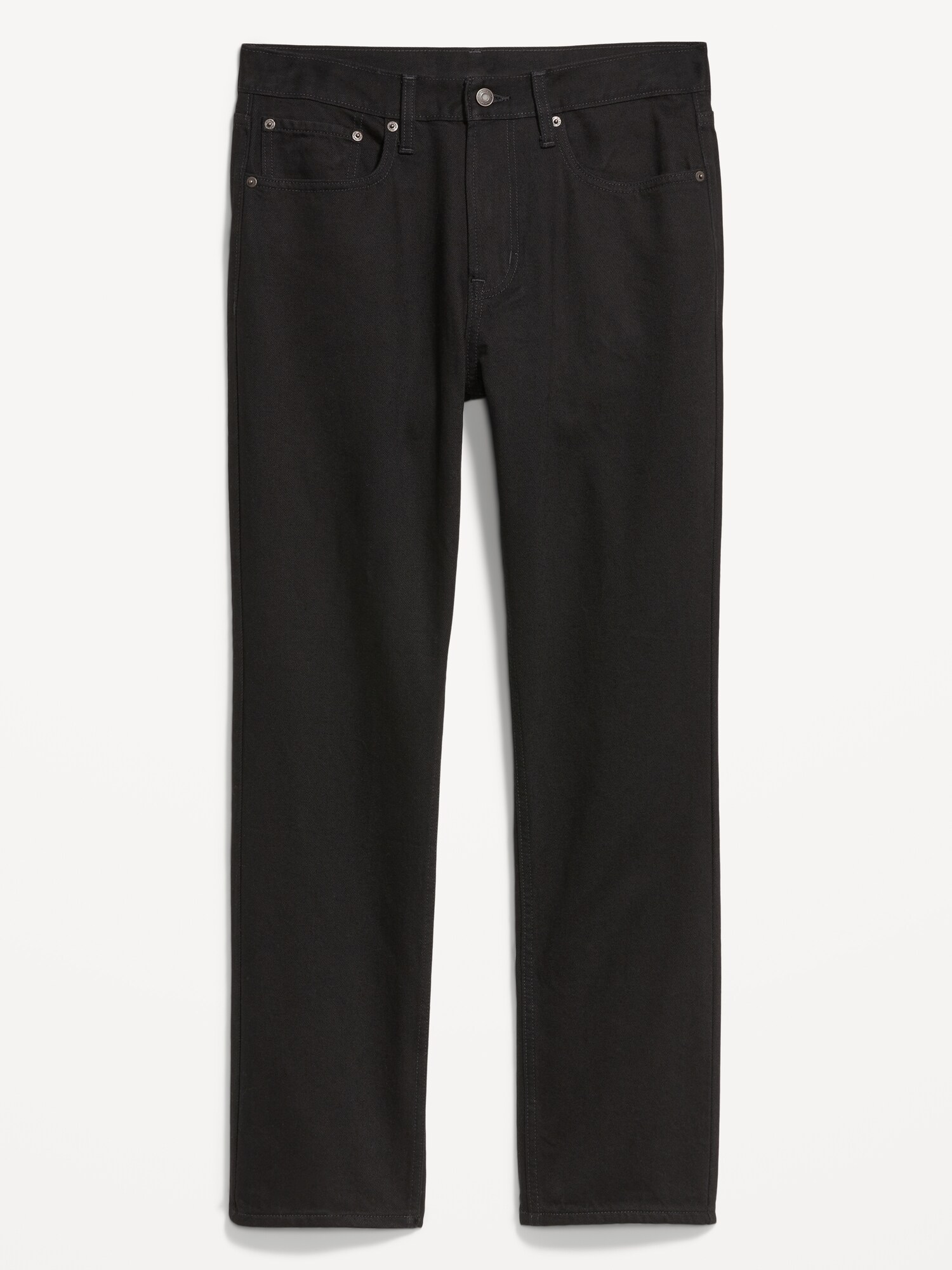 Мужские джинсы Old Navy Structured Straight Non-Stretch, цвет: Чёрный — фото 4