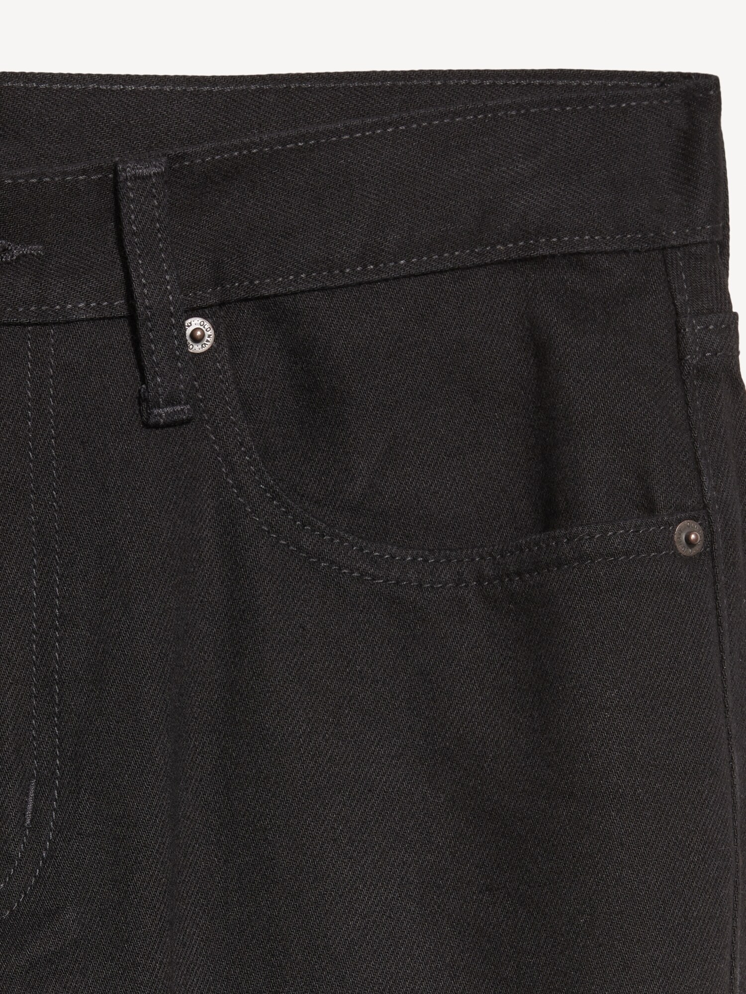 Мужские джинсы Old Navy Structured Straight Non-Stretch, цвет: Чёрный — фото 5