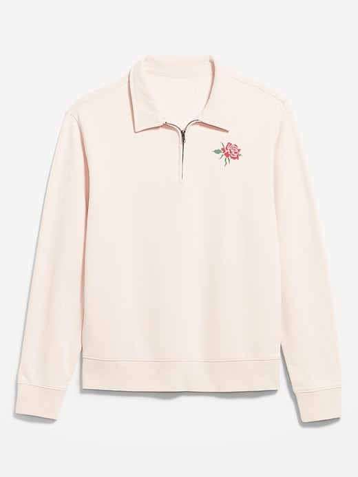 Image number 4 showing, Collared Graphic Fleece Pullover