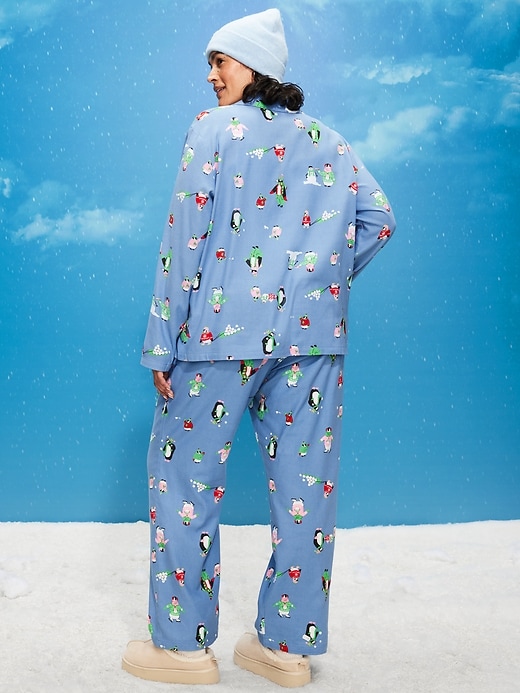 Image number 8 showing, Printed Flannel Pajama Pant Set for Women