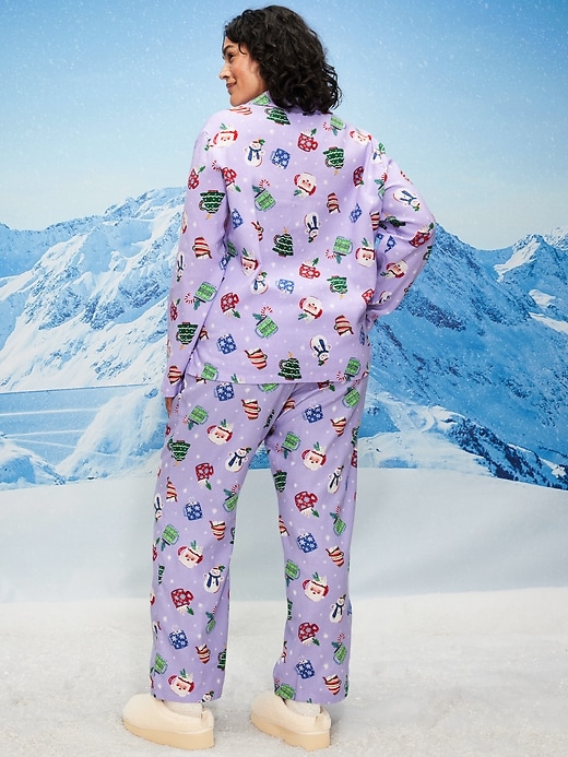 Image number 8 showing, Printed Flannel Pajama Pant Set for Women