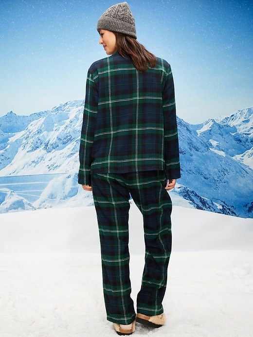 Image number 6 showing, Plaid Flannel Pajama Pant Set for Women