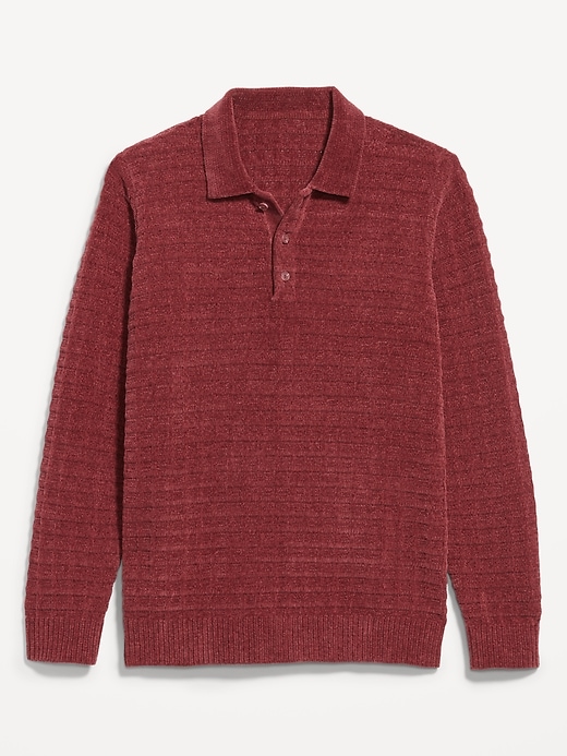 Image number 4 showing, Relaxed Chenille Polo Sweater