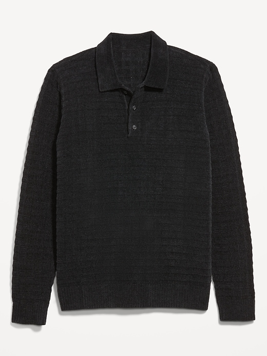 Image number 4 showing, Relaxed Chenille Polo Sweater