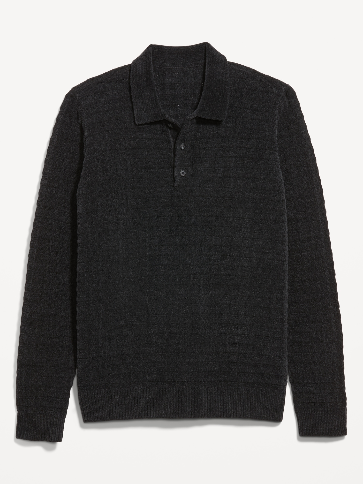 Relaxed Chenille Polo Sweater