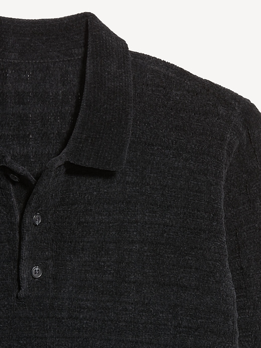Image number 5 showing, Relaxed Chenille Polo Sweater
