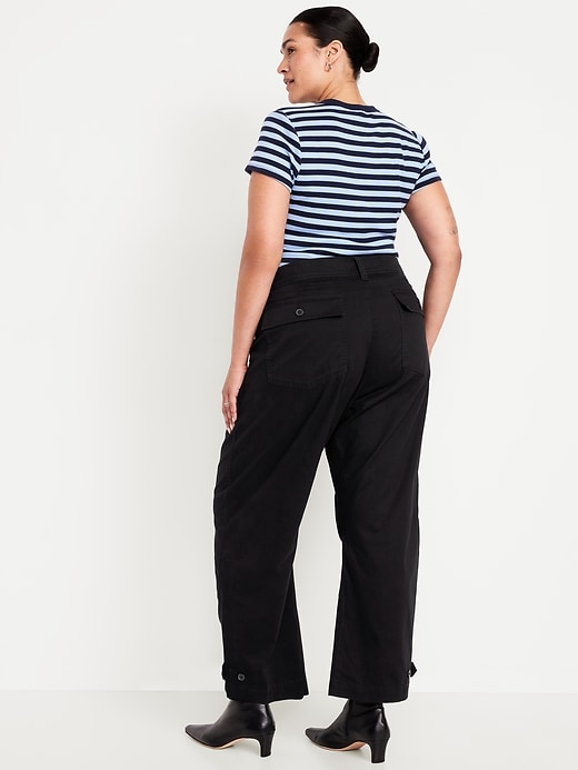 Image number 8 showing, Mid-Rise Twill Barrel Pants