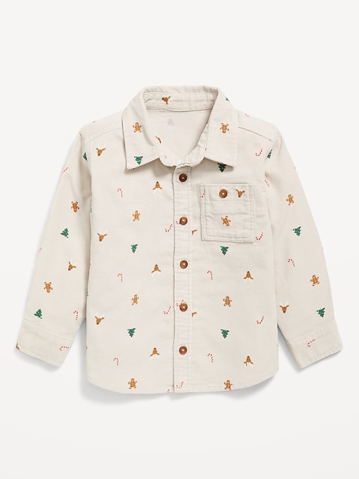 Image number 2 showing, Long-Sleeve Corduroy Pocket Shirt for Toddler Boys