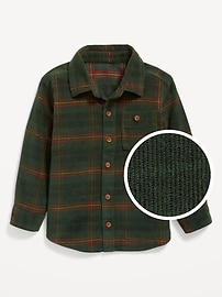 Image number 1 showing, Long-Sleeve Corduroy Pocket Shirt for Toddler Boys