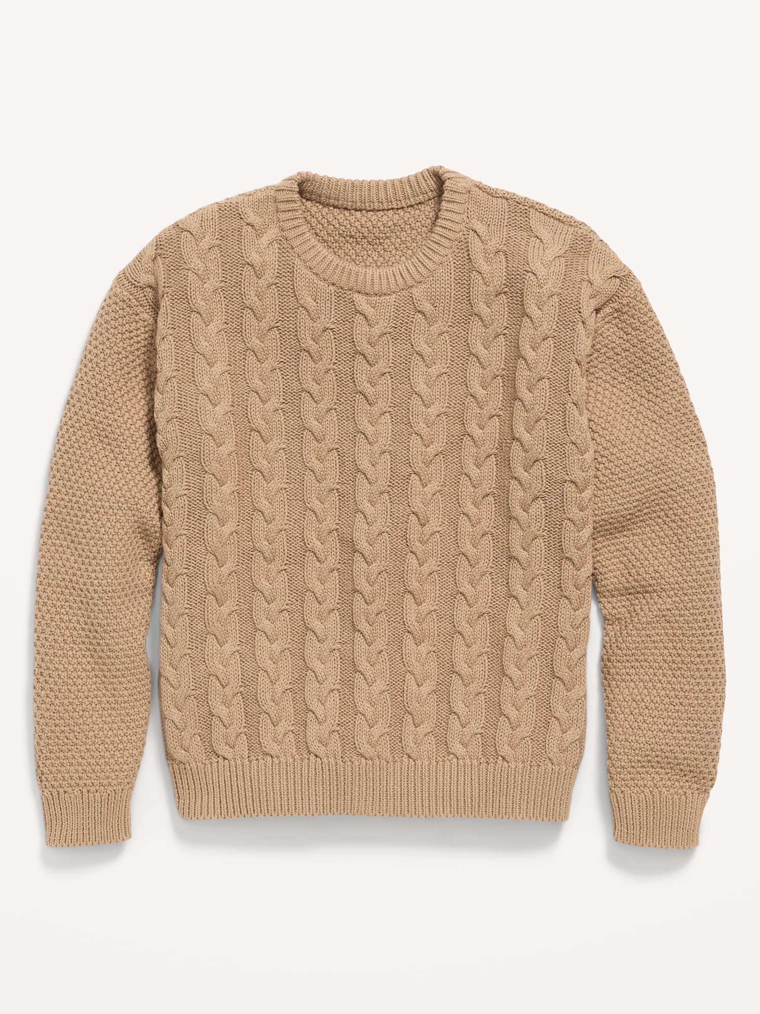 Long-Sleeve Cable-Knit Sweater for Boys