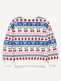 Image number 3 showing, SoSoft Printed Oversized Sweater for Girls