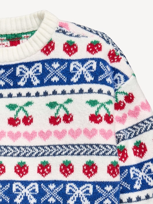 Image number 4 showing, SoSoft Printed Oversized Sweater for Girls