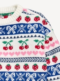 Image number 4 showing, SoSoft Printed Oversized Sweater for Girls