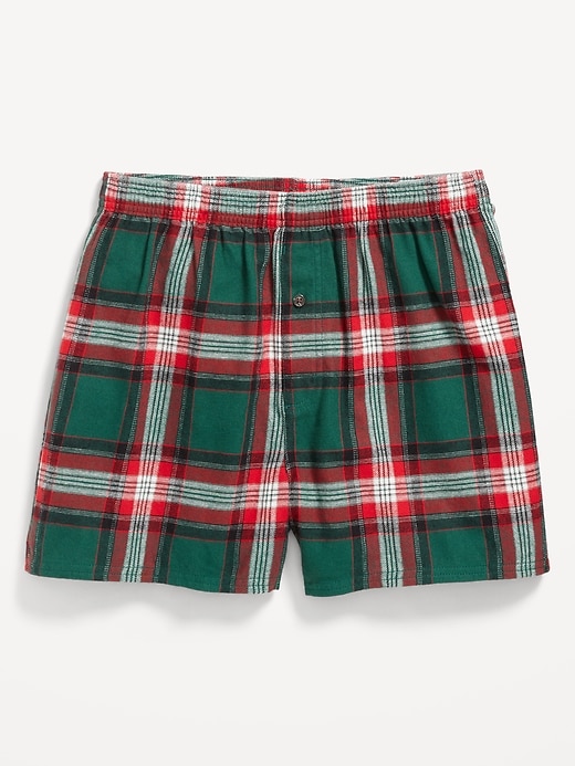 Image number 1 showing, Printed Flannel Boxer Shorts