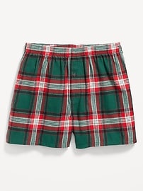 Image number 1 showing, Printed Flannel Boxer Shorts