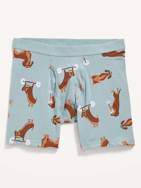 Soft-Washed Boxer Briefs -- 6.25-inch inseam - Dogs