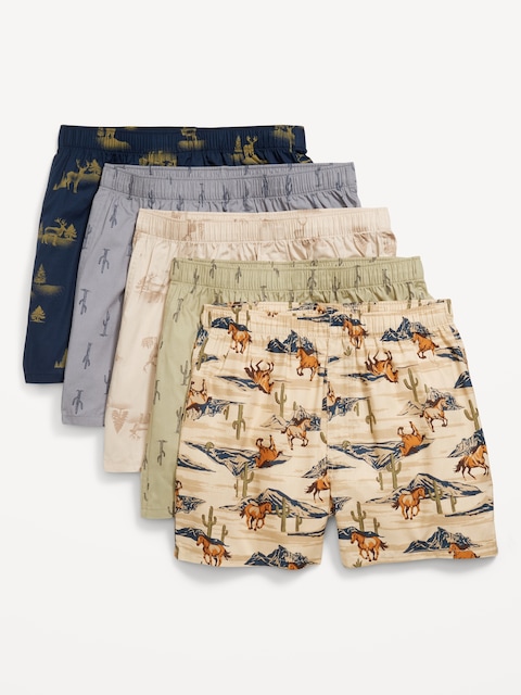5-Pack Soft-Washed Boxer Shorts -- 3.75-inch inseam