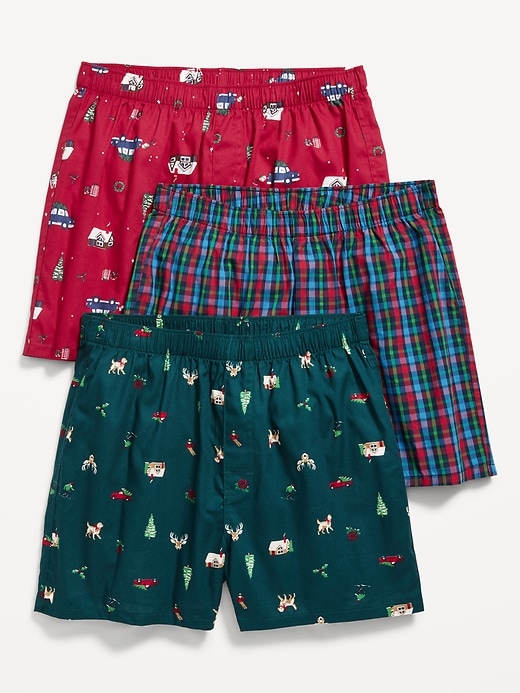 Image number 1 showing, 3-Pack Soft-Washed Boxer Shorts -- 3.75-inch inseam