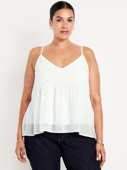 Image number 6 showing, Embellished Cami Peplum Top