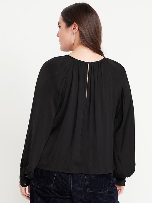 Image number 5 showing, Satin Shirred Top