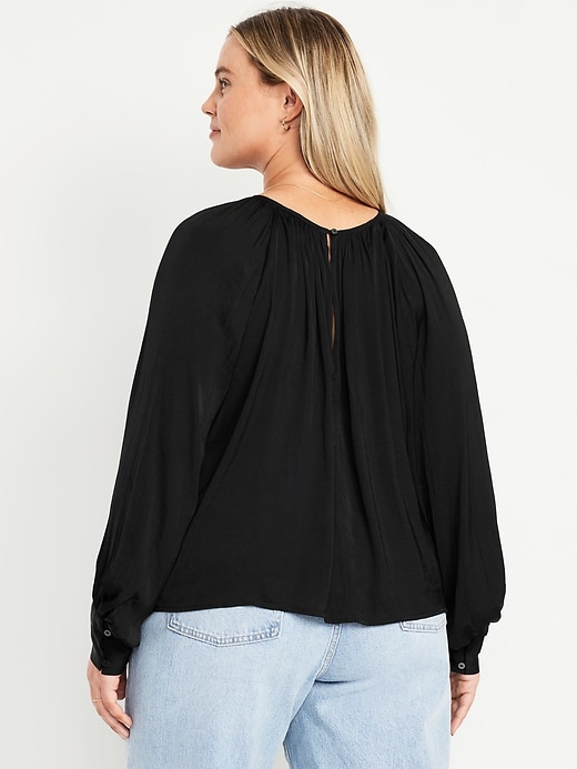 Image number 7 showing, Satin Shirred Top