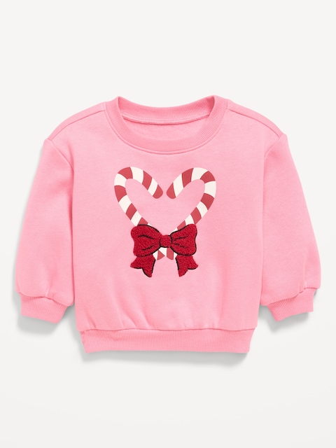 Long-Sleeve Graphic Sweatshirt for Baby - Guava Heart
