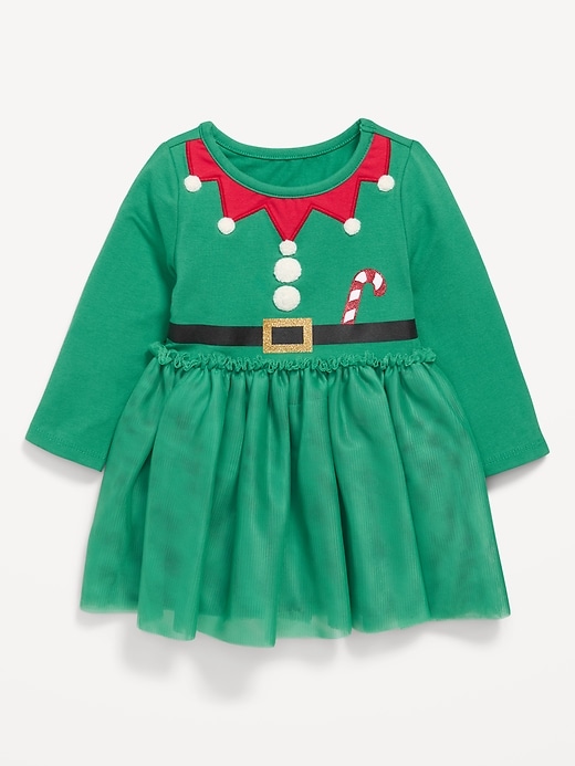 Image number 1 showing, Long-Sleeve Fit and Flare Holiday Tutu Dress for Baby
