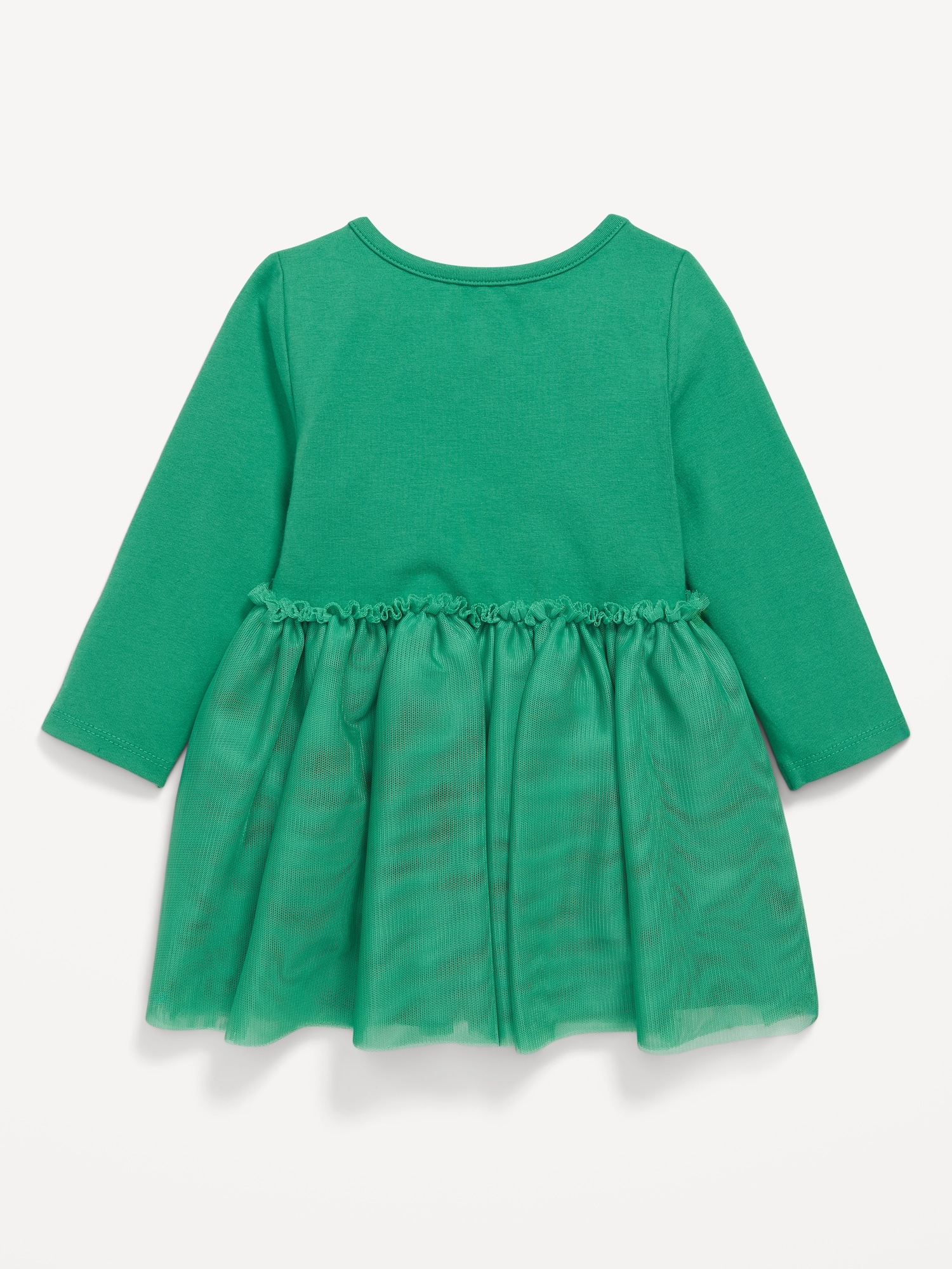 Long-Sleeve Fit and Flare Holiday Tutu Dress for Baby