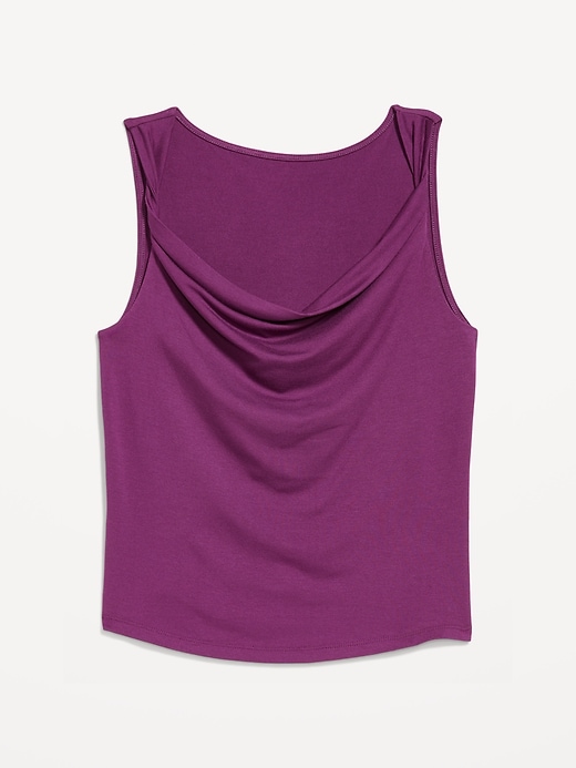 Cowl-Neck Twist-Strap Top