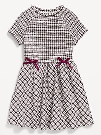 Image number 3 showing, Short-Sleeve Fit and Flare Smocked Bow Dress for Girls