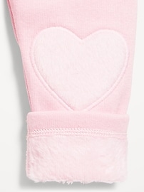 Image number 2 showing, Cozy-Lined Heart-Patch Leggings for Baby