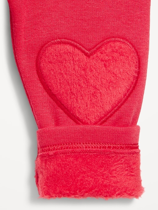 Image number 2 showing, Cozy-Lined Heart-Patch Leggings for Baby