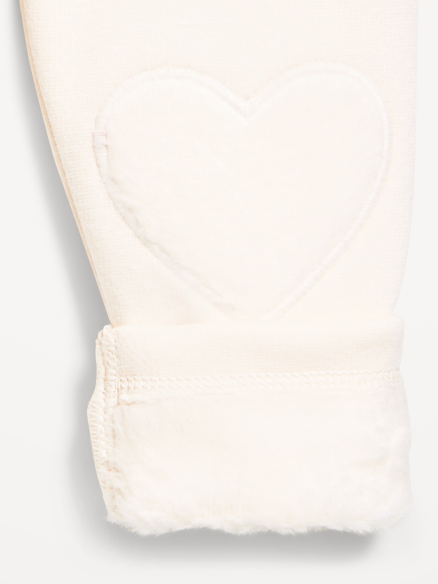 Cozy-Lined Heart-Patch Leggings for Baby