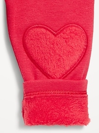 Image number 2 showing, Cozy-Lined Heart-Patch Leggings for Baby