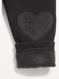 Image number 2 showing, Cozy-Lined Heart-Patch Leggings for Baby