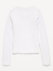 Image number 4 showing, Fitted Seamless Long-Sleeve Ribbed Performance Top for Girls