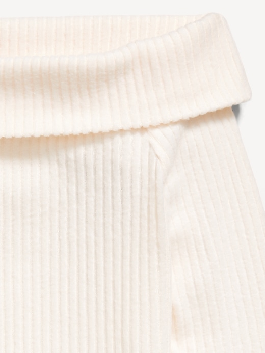 Image number 4 showing, CozePlush Off-Shoulder Long-Sleeve Ribbed Top for Girls