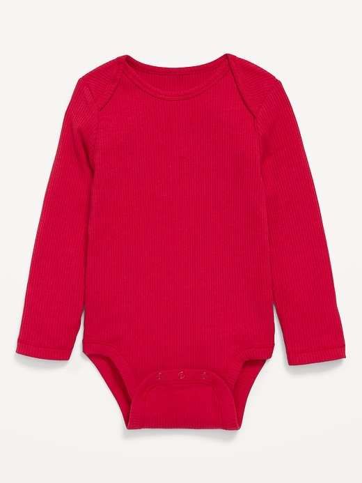 Image number 1 showing, Long-Sleeve Ribbed Unisex Bodysuit for Baby