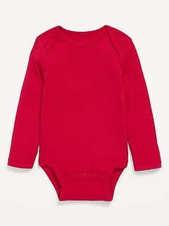 Long-Sleeve Ribbed Unisex Bodysuit for Baby