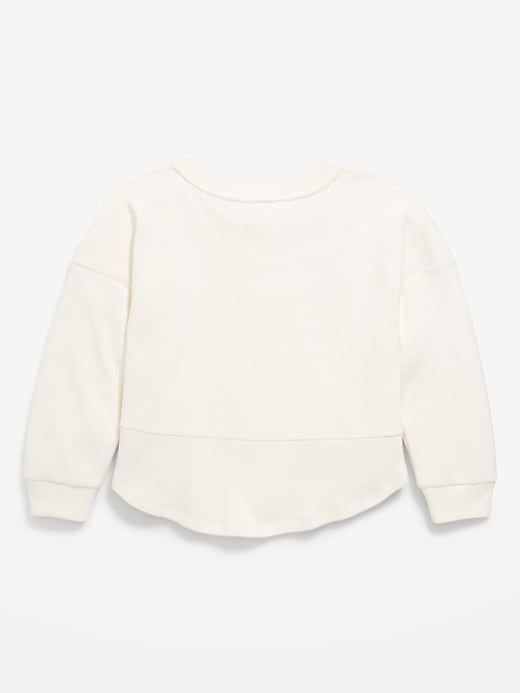 Image number 3 showing, CozePlush Oversized Thermal-Knit Henley Top for Girls