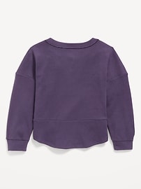 Image number 3 showing, CozePlush Oversized Thermal-Knit Henley Top for Girls