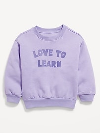 Image number 1 showing, Long-Sleeve Graphic Sweatshirt for Toddler Girls
