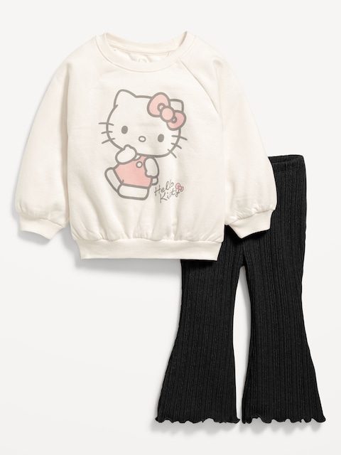 Hello Kitty® Graphic Sweatshirt and Flare Leggings Set for Girls - Hello Kitty Pink