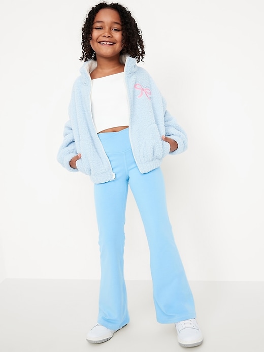 Image number 3 showing, High-Waisted PowerChill Crossover Flared Leggings for Girls