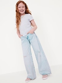 Image number 3 showing, Mid-Rise Super Baggy Wide-Leg Jeans for Girls