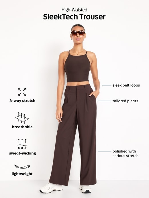 Image number 10 showing, High-Waisted SleekTech Trouser Pants